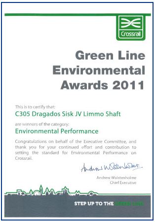 GREEN LINE ENVIROMENTAL AWARD 2011